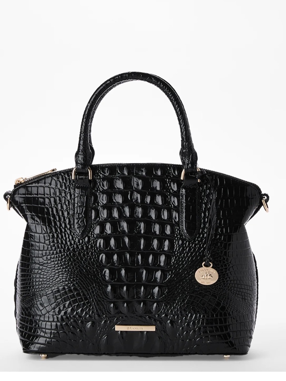 Brahmin Duxbury Satchel in Melbourne Leather - Black